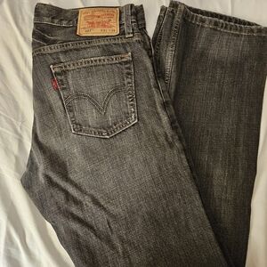 NWT Black/Grey Levi 527 low boot cut 31x44